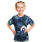 Personalised Torres Strait Islander Flag Day Kid T Shirt Aboriginal Sea Turtle And Dhari