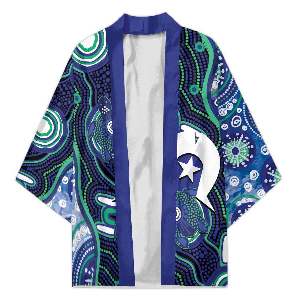 Personalised Torres Strait Islander Flag Day Kimono Aboriginal Sea Turtle And Dhari