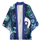 Personalised Torres Strait Islander Flag Day Kimono Aboriginal Sea Turtle And Dhari