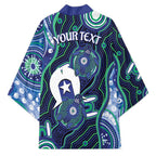 Personalised Torres Strait Islander Flag Day Kimono Aboriginal Sea Turtle And Dhari