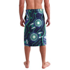 Personalised Torres Strait Islander Flag Day Lavalava Aboriginal Sea Turtle And Dhari