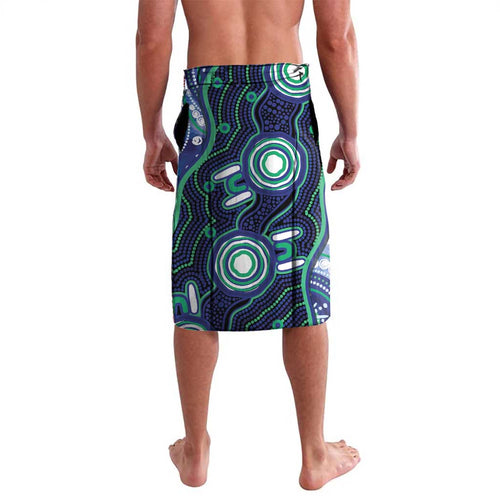 Personalised Torres Strait Islander Flag Day Lavalava Aboriginal Sea Turtle And Dhari