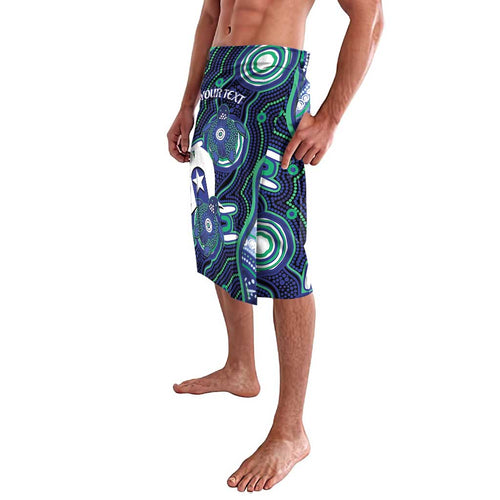 Personalised Torres Strait Islander Flag Day Lavalava Aboriginal Sea Turtle And Dhari