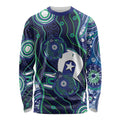 Personalised Torres Strait Islander Flag Day Long Sleeve Shirt Aboriginal Sea Turtle And Dhari