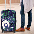 Personalised Torres Strait Islander Flag Day Luggage Cover Aboriginal Sea Turtle And Dhari