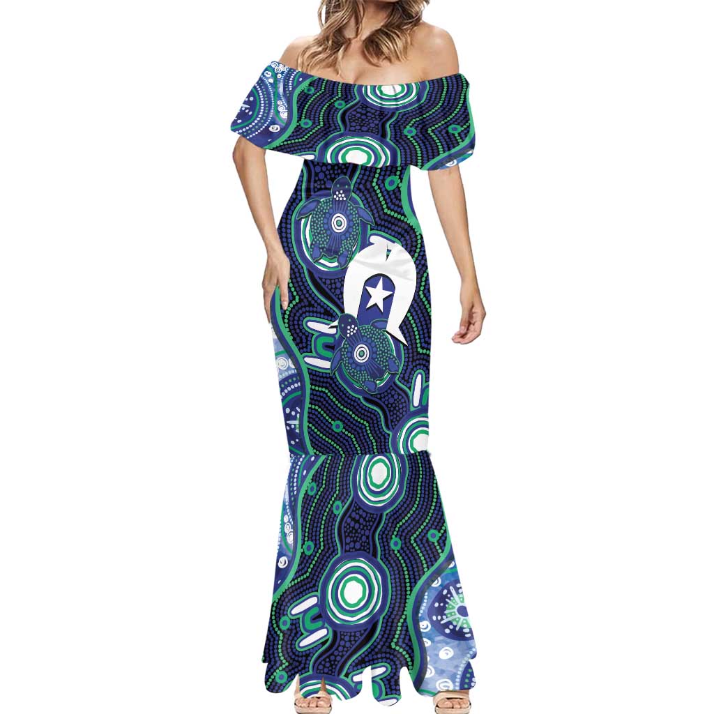 Personalised Torres Strait Islander Flag Day Mermaid Dress Aboriginal Sea Turtle And Dhari
