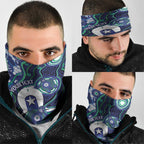 Personalised Torres Strait Islander Flag Day Neck Gaiter Aboriginal Sea Turtle And Dhari