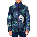 Personalised Torres Strait Islander Flag Day Padded Jacket Aboriginal Sea Turtle And Dhari