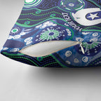 Personalised Torres Strait Islander Flag Day Pillow Cover Aboriginal Sea Turtle And Dhari