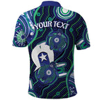 Personalised Torres Strait Islander Flag Day Polo Shirt Aboriginal Sea Turtle And Dhari