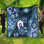 Personalised Torres Strait Islander Flag Day Quilt Aboriginal Sea Turtle And Dhari