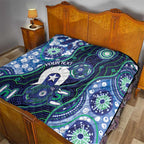 Personalised Torres Strait Islander Flag Day Quilt Aboriginal Sea Turtle And Dhari