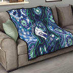 Personalised Torres Strait Islander Flag Day Quilt Aboriginal Sea Turtle And Dhari