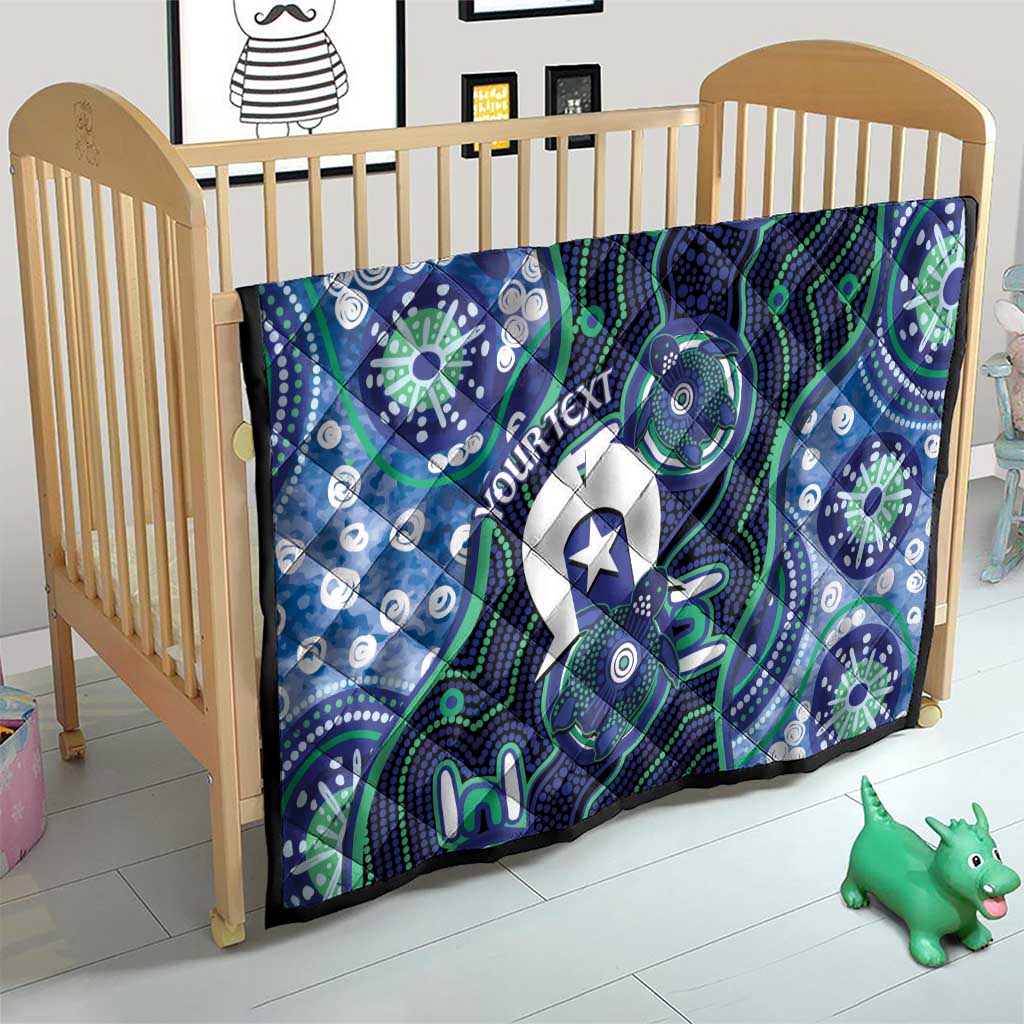 Personalised Torres Strait Islander Flag Day Quilt Aboriginal Sea Turtle And Dhari