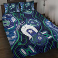 Personalised Torres Strait Islander Flag Day Quilt Bed Set Aboriginal Sea Turtle And Dhari