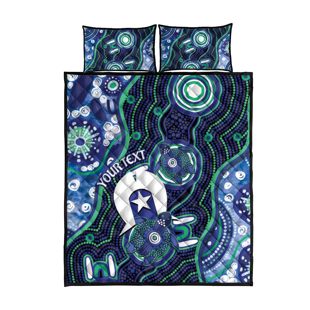 Personalised Torres Strait Islander Flag Day Quilt Bed Set Aboriginal Sea Turtle And Dhari
