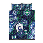 Personalised Torres Strait Islander Flag Day Quilt Bed Set Aboriginal Sea Turtle And Dhari