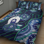 Personalised Torres Strait Islander Flag Day Quilt Bed Set Aboriginal Sea Turtle And Dhari