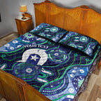 Personalised Torres Strait Islander Flag Day Quilt Bed Set Aboriginal Sea Turtle And Dhari