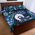 Personalised Torres Strait Islander Flag Day Quilt Bed Set Aboriginal Sea Turtle And Dhari