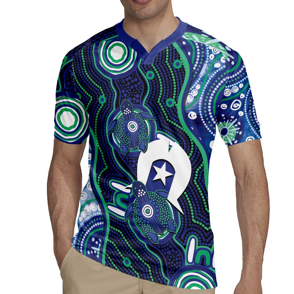 Personalised Torres Strait Islander Flag Day Rugby Jersey Aboriginal Sea Turtle And Dhari