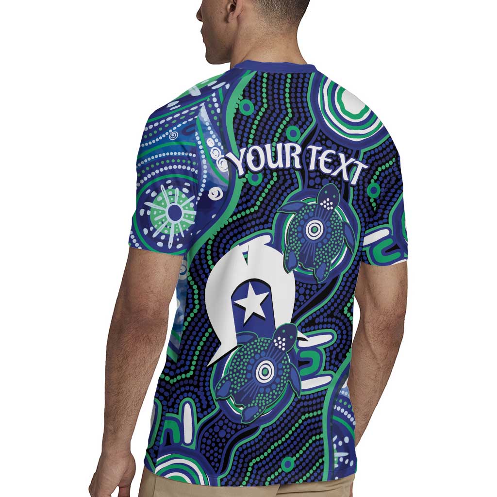 Personalised Torres Strait Islander Flag Day Rugby Jersey Aboriginal Sea Turtle And Dhari