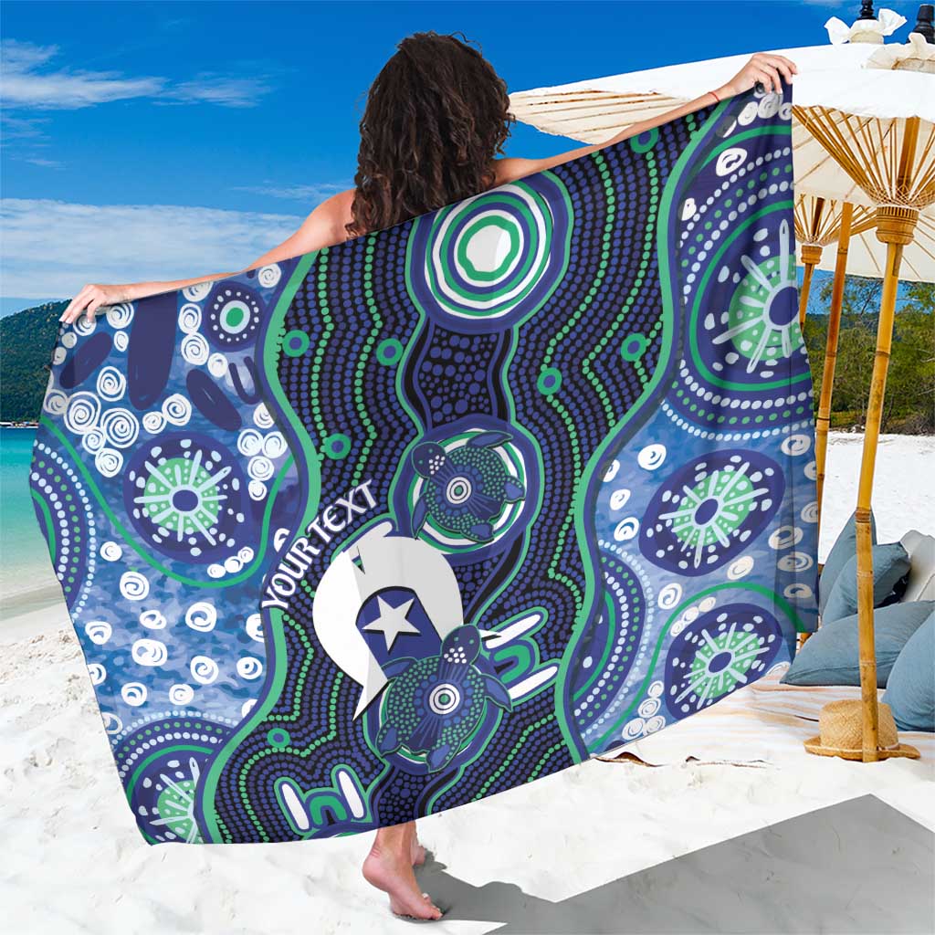 Personalised Torres Strait Islander Flag Day Sarong Aboriginal Sea Turtle And Dhari