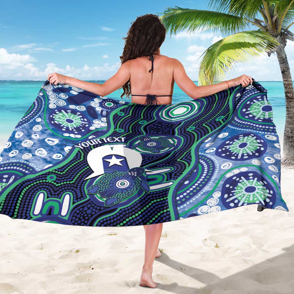 Personalised Torres Strait Islander Flag Day Sarong Aboriginal Sea Turtle And Dhari