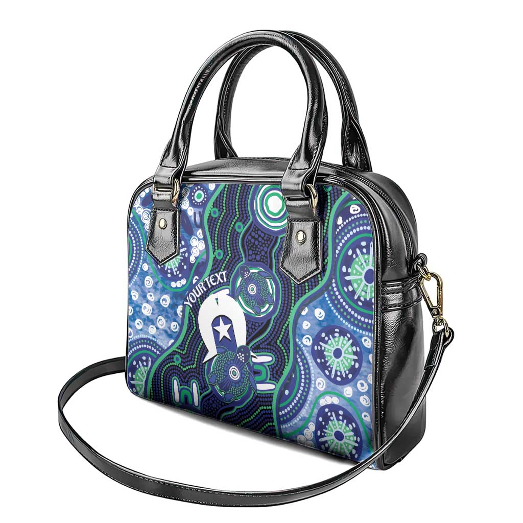 Personalised Torres Strait Islander Flag Day Shoulder Handbag Aboriginal Sea Turtle And Dhari