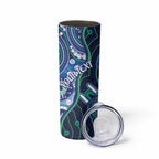 Personalised Torres Strait Islander Flag Day Skinny Tumbler Aboriginal Sea Turtle And Dhari
