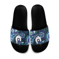Personalised Torres Strait Islander Flag Day Slide Sandals Aboriginal Sea Turtle And Dhari