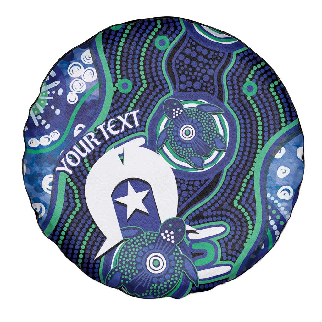 Personalised Torres Strait Islander Flag Day Spare Tire Cover Aboriginal Sea Turtle And Dhari