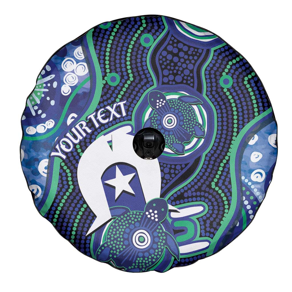 Personalised Torres Strait Islander Flag Day Spare Tire Cover Aboriginal Sea Turtle And Dhari
