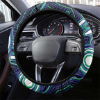 Torres Strait Islander Flag Day Steering Wheel Cover Aboriginal Sea Turtle And Dhari