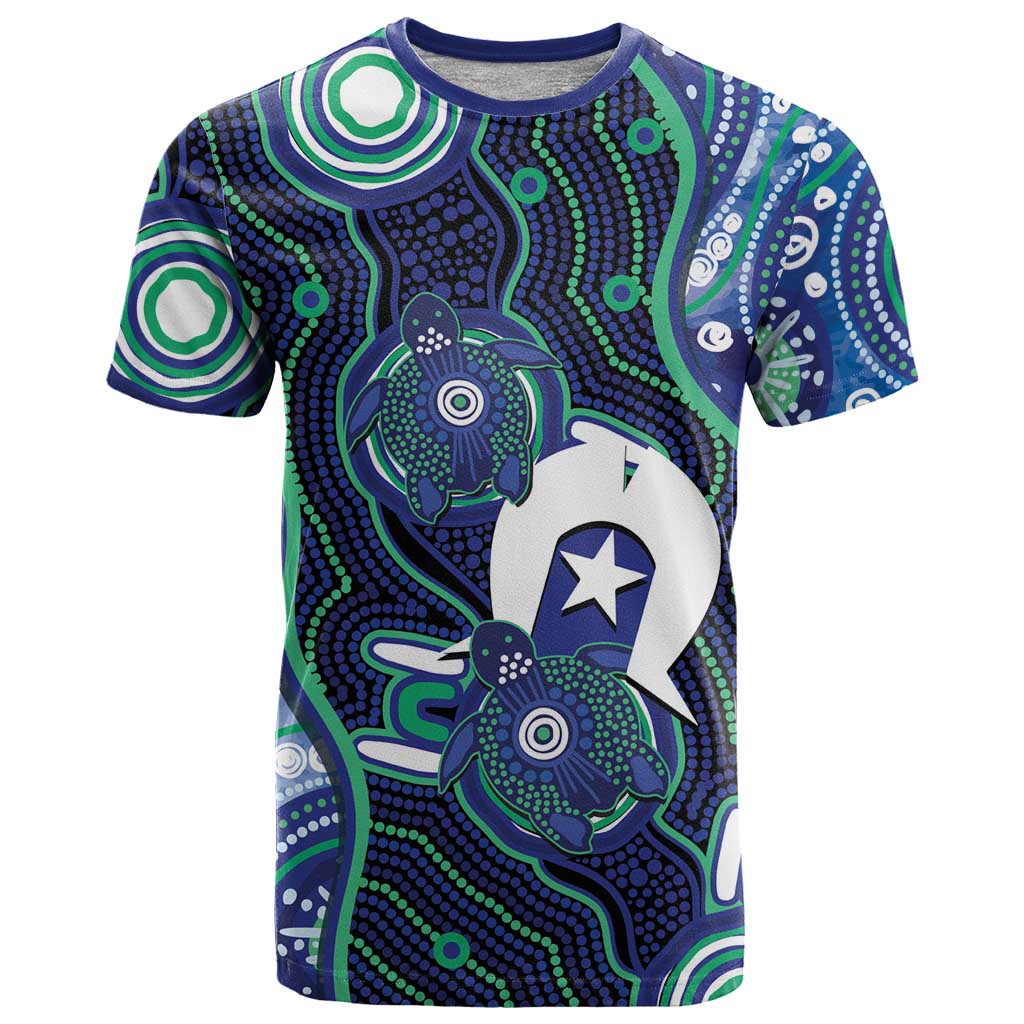 Personalised Torres Strait Islander Flag Day T Shirt Aboriginal Sea Turtle And Dhari