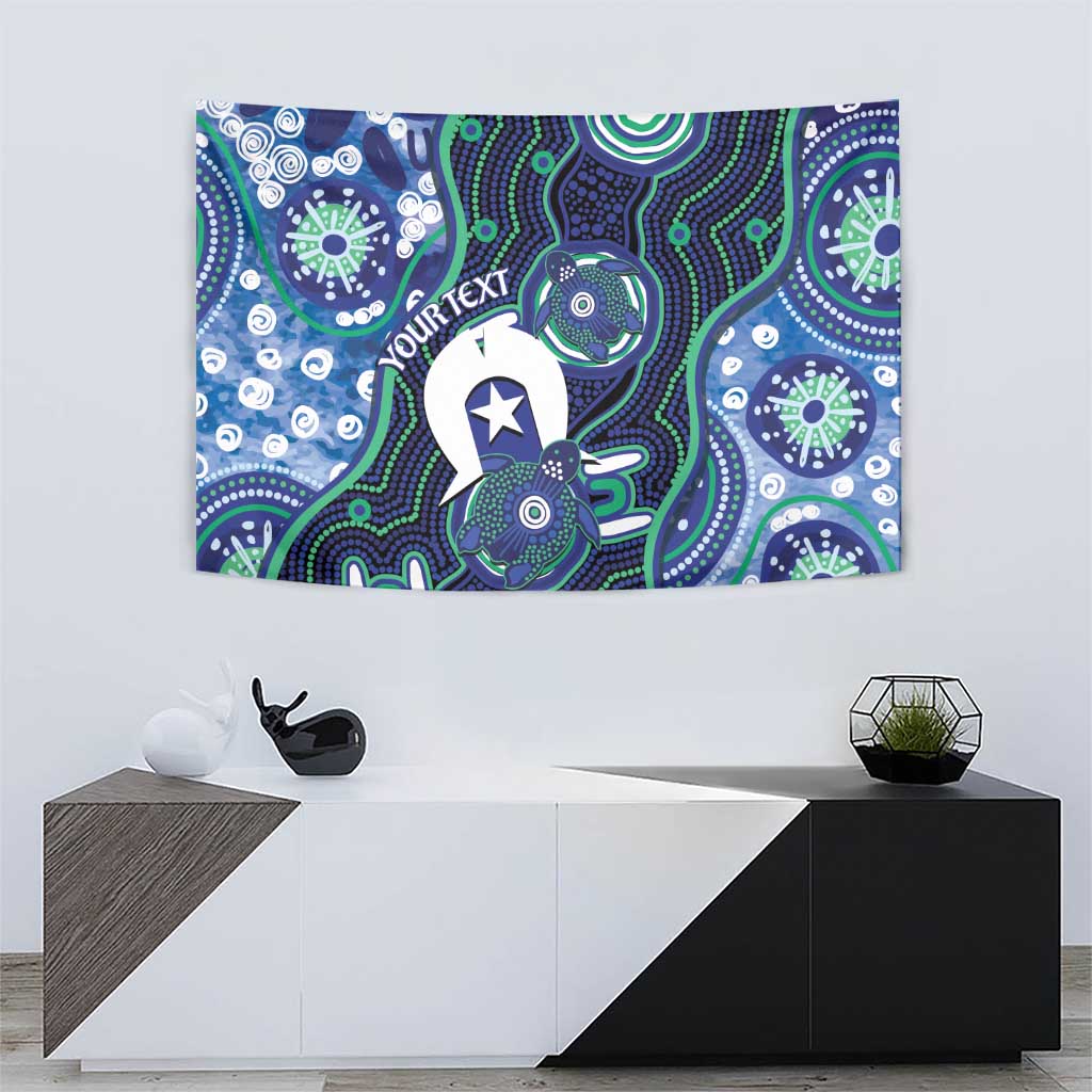 Personalised Torres Strait Islander Flag Day Tapestry Aboriginal Sea Turtle And Dhari