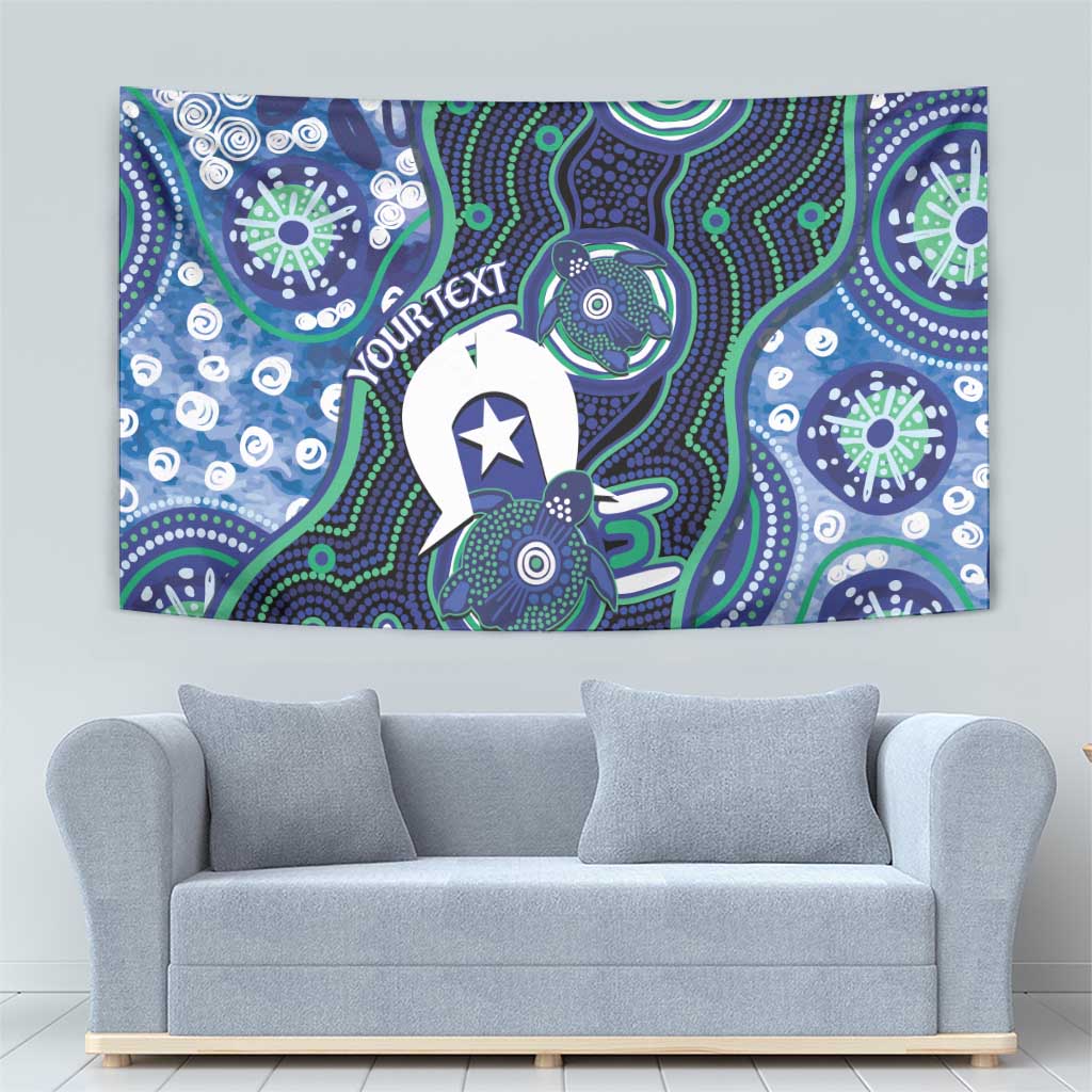 Personalised Torres Strait Islander Flag Day Tapestry Aboriginal Sea Turtle And Dhari