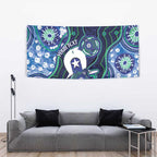Personalised Torres Strait Islander Flag Day Tapestry Aboriginal Sea Turtle And Dhari