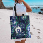 Personalised Torres Strait Islander Flag Day Tote Bag Aboriginal Sea Turtle And Dhari