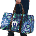 Personalised Torres Strait Islander Flag Day Travel Bag Aboriginal Sea Turtle And Dhari