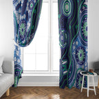 Personalised Torres Strait Islander Flag Day Window Curtain Aboriginal Sea Turtle And Dhari