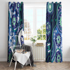 Personalised Torres Strait Islander Flag Day Window Curtain Aboriginal Sea Turtle And Dhari