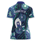 Personalised Torres Strait Islander Flag Day Women Polo Shirt Aboriginal Sea Turtle And Dhari
