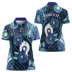 Personalised Torres Strait Islander Flag Day Women Polo Shirt Aboriginal Sea Turtle And Dhari