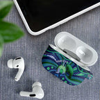 Personalised Torres Strait Islander Flag Day AirPods Case Dhari Australia Dugong Turtle Aboriginal Art