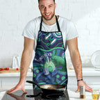 Personalised Torres Strait Islander Flag Day Apron Dhari Australia Dugong Turtle Aboriginal Art