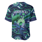 Personalised Torres Strait Islander Flag Day Baseball Jersey Dhari Australia Dugong Turtle Aboriginal Art