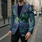 Personalised Torres Strait Islander Flag Day Blazer Dhari Australia Dugong Turtle Aboriginal Art