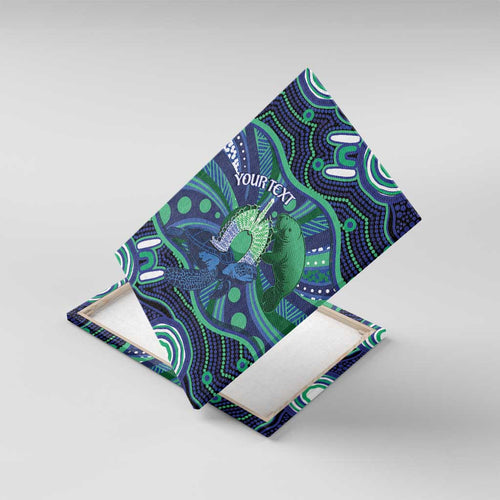 Personalised Torres Strait Islander Flag Day Canvas Wall Art Dhari Australia Dugong Turtle Aboriginal Art