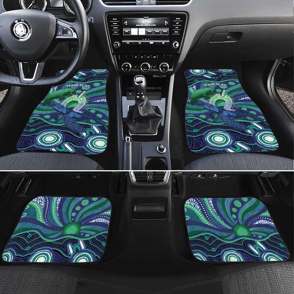 Personalised Torres Strait Islander Flag Day Car Mats Dhari Australia Dugong Turtle Aboriginal Art